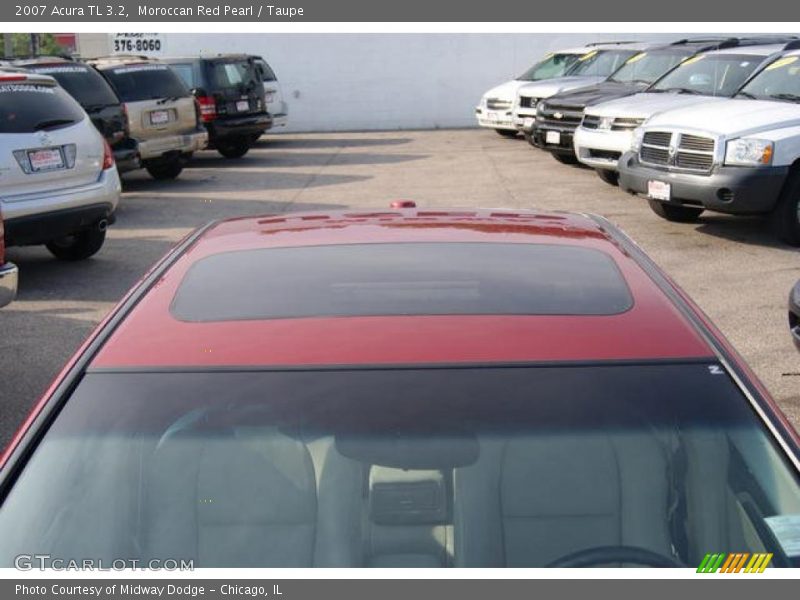 Moroccan Red Pearl / Taupe 2007 Acura TL 3.2
