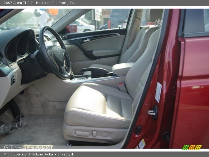 Moroccan Red Pearl / Taupe 2007 Acura TL 3.2