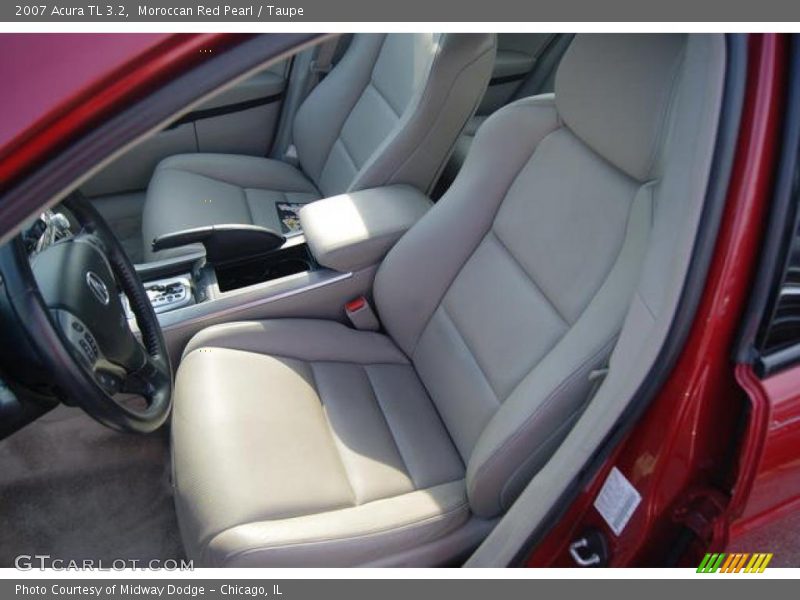 Moroccan Red Pearl / Taupe 2007 Acura TL 3.2