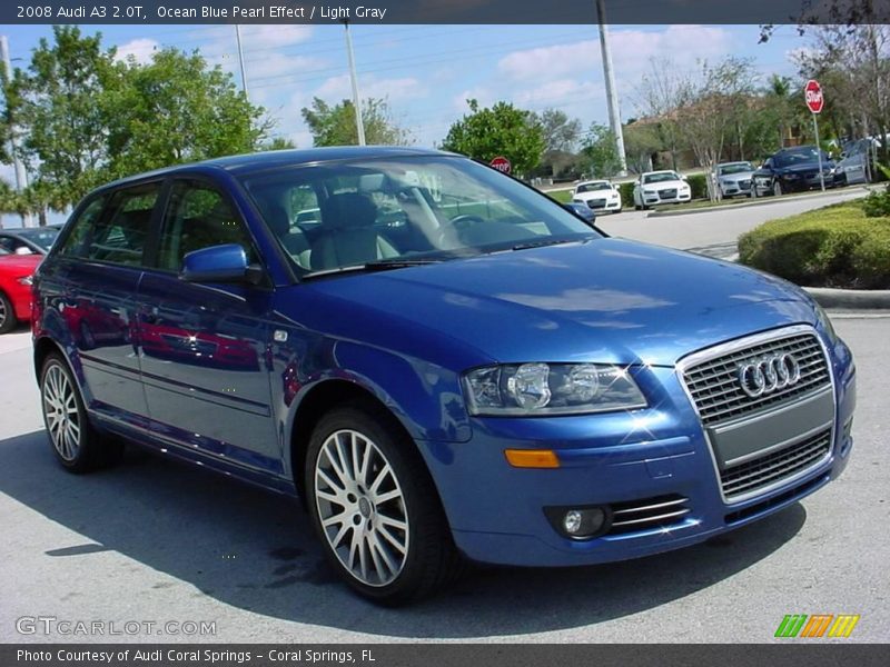 Ocean Blue Pearl Effect / Light Gray 2008 Audi A3 2.0T
