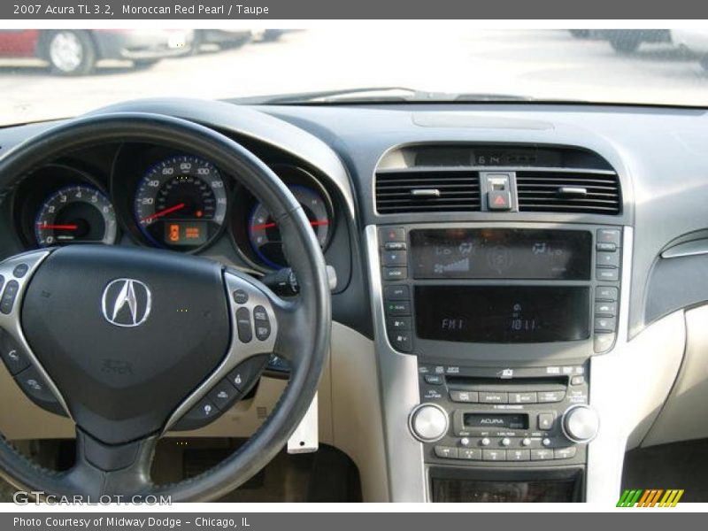 Moroccan Red Pearl / Taupe 2007 Acura TL 3.2