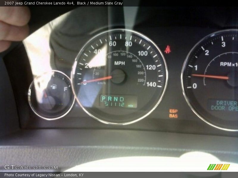 Black / Medium Slate Gray 2007 Jeep Grand Cherokee Laredo 4x4
