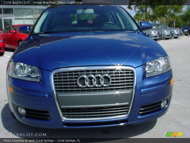 Ocean Blue Pearl Effect / Light Gray 2008 Audi A3 2.0T