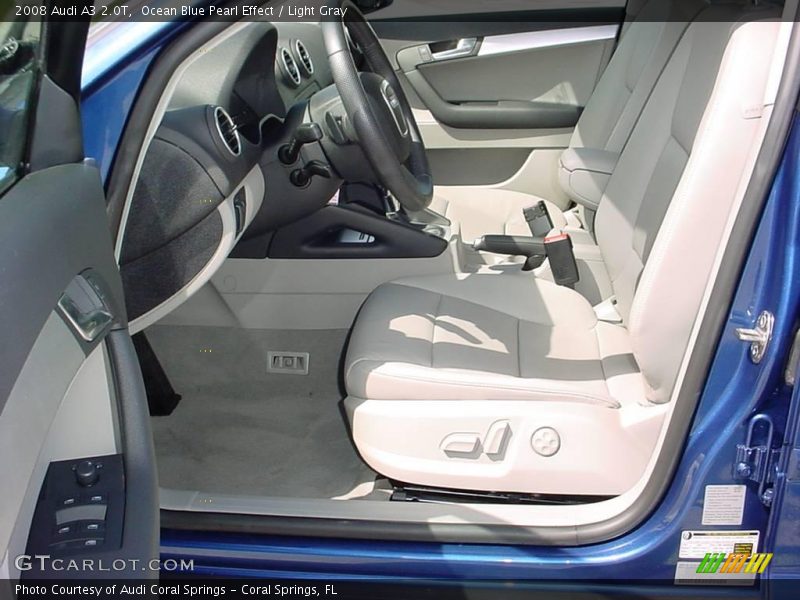 Ocean Blue Pearl Effect / Light Gray 2008 Audi A3 2.0T