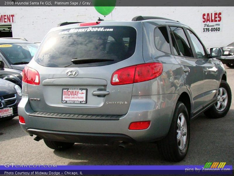 Platinum Sage / Gray 2008 Hyundai Santa Fe GLS