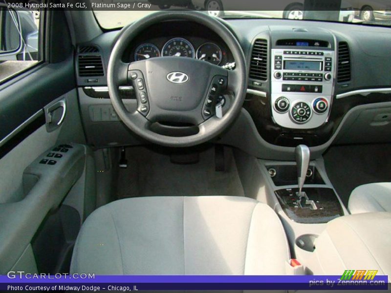 Platinum Sage / Gray 2008 Hyundai Santa Fe GLS
