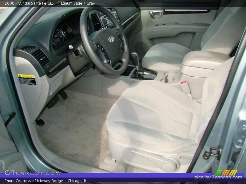 Platinum Sage / Gray 2008 Hyundai Santa Fe GLS