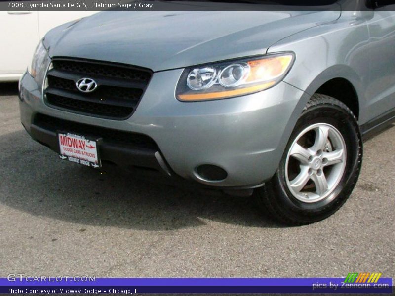 Platinum Sage / Gray 2008 Hyundai Santa Fe GLS