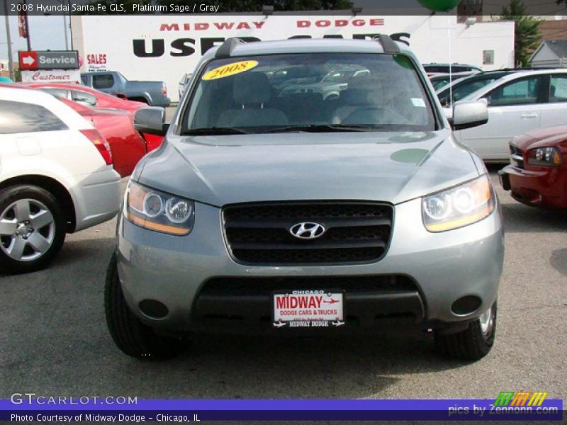 Platinum Sage / Gray 2008 Hyundai Santa Fe GLS