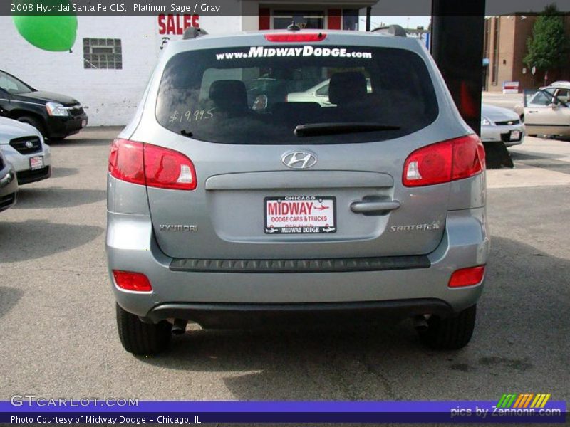 Platinum Sage / Gray 2008 Hyundai Santa Fe GLS