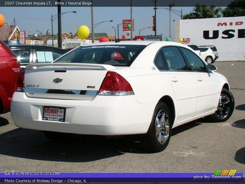 White / Neutral Beige 2007 Chevrolet Impala LT