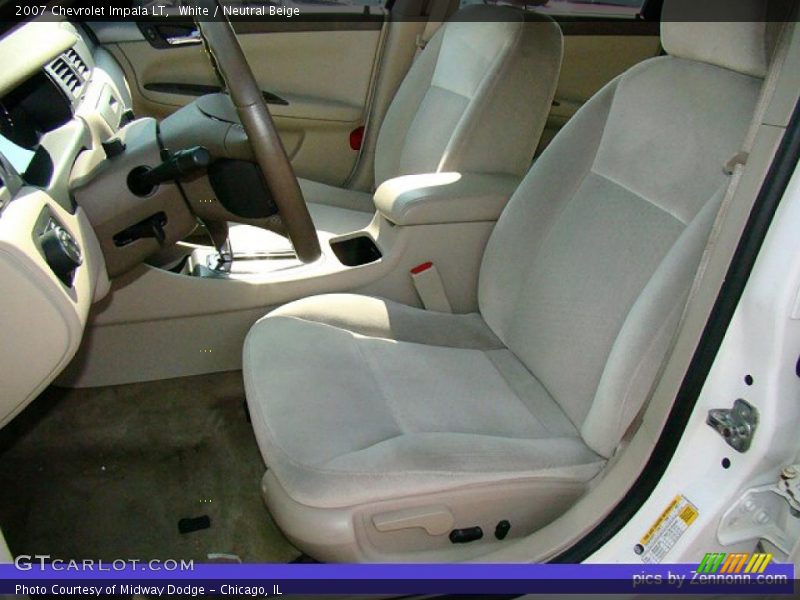 White / Neutral Beige 2007 Chevrolet Impala LT