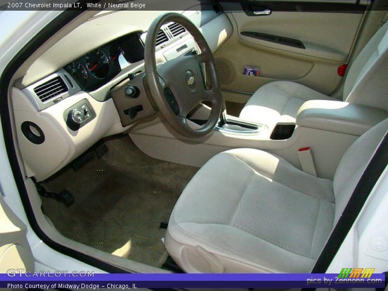 White / Neutral Beige 2007 Chevrolet Impala LT