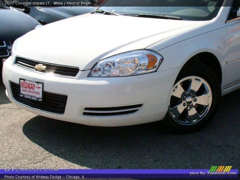 White / Neutral Beige 2007 Chevrolet Impala LT