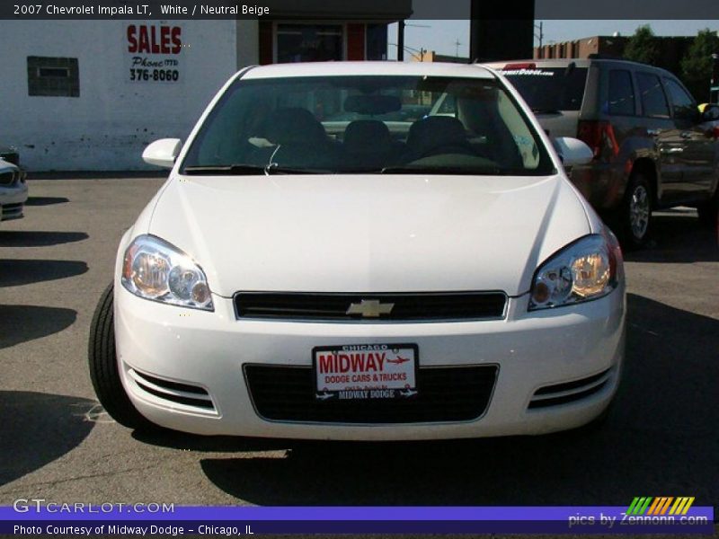White / Neutral Beige 2007 Chevrolet Impala LT