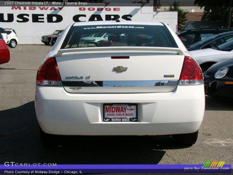White / Neutral Beige 2007 Chevrolet Impala LT