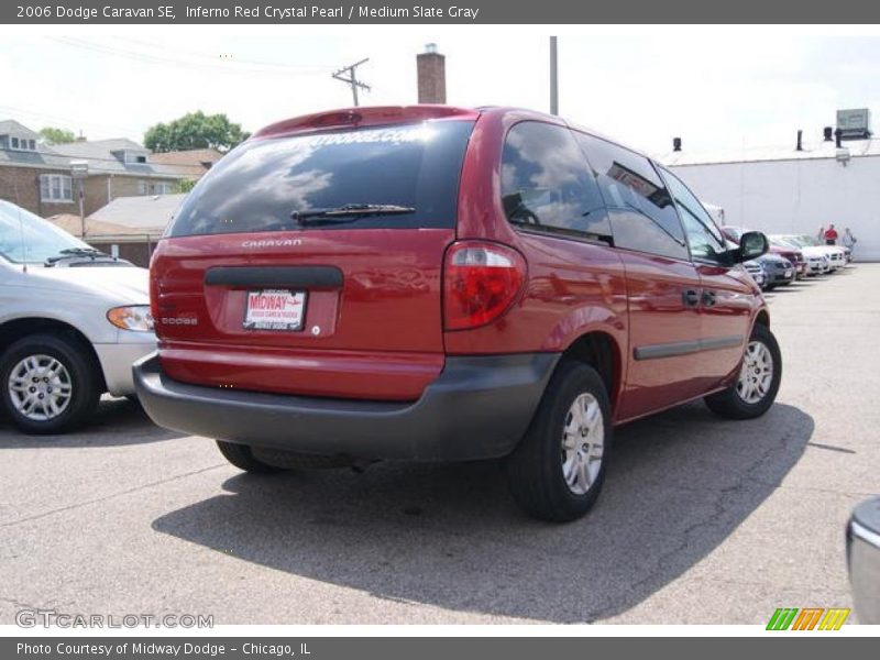Inferno Red Crystal Pearl / Medium Slate Gray 2006 Dodge Caravan SE