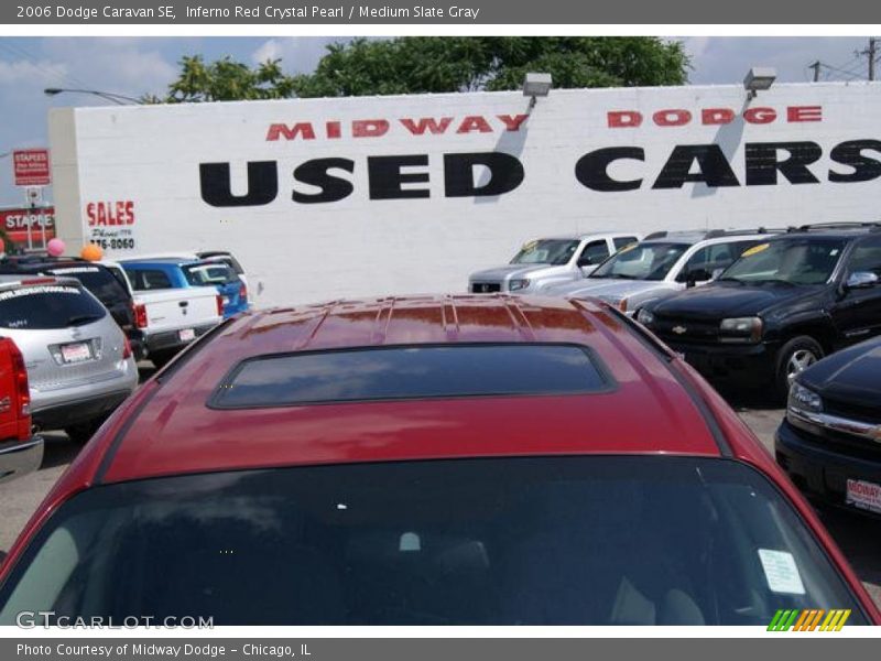 Inferno Red Crystal Pearl / Medium Slate Gray 2006 Dodge Caravan SE