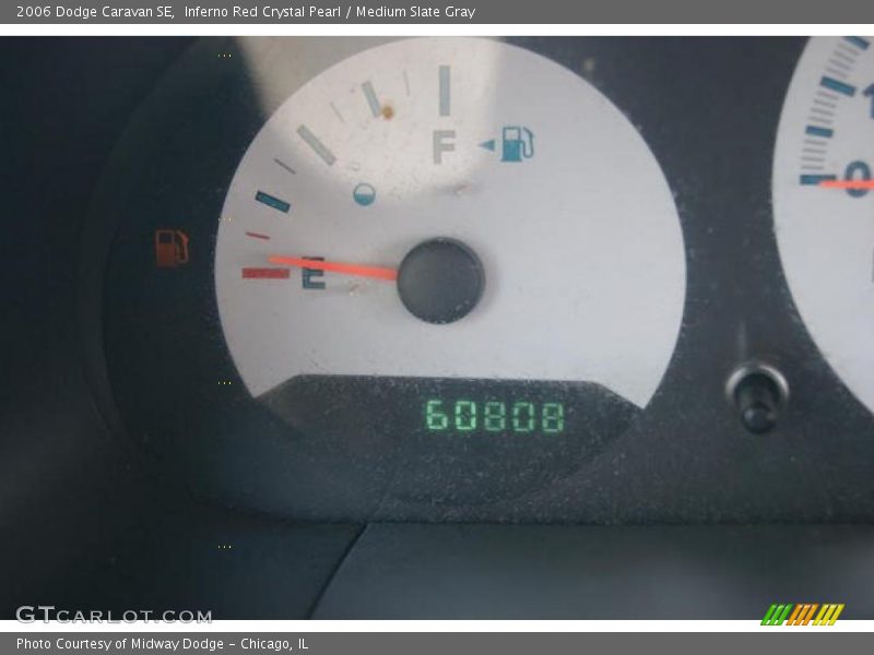 Inferno Red Crystal Pearl / Medium Slate Gray 2006 Dodge Caravan SE