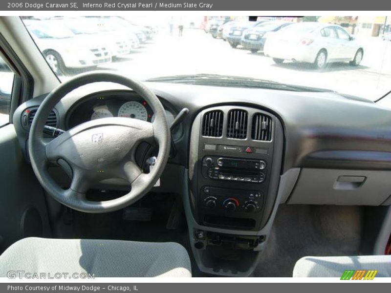 Inferno Red Crystal Pearl / Medium Slate Gray 2006 Dodge Caravan SE