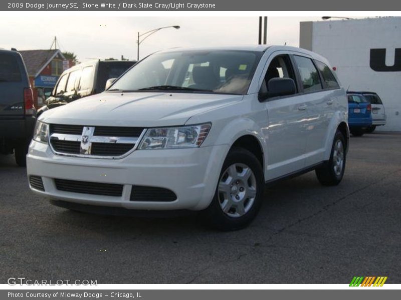 Stone White / Dark Slate Gray/Light Graystone 2009 Dodge Journey SE