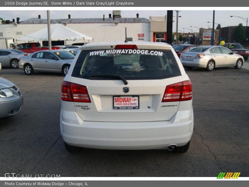 Stone White / Dark Slate Gray/Light Graystone 2009 Dodge Journey SE
