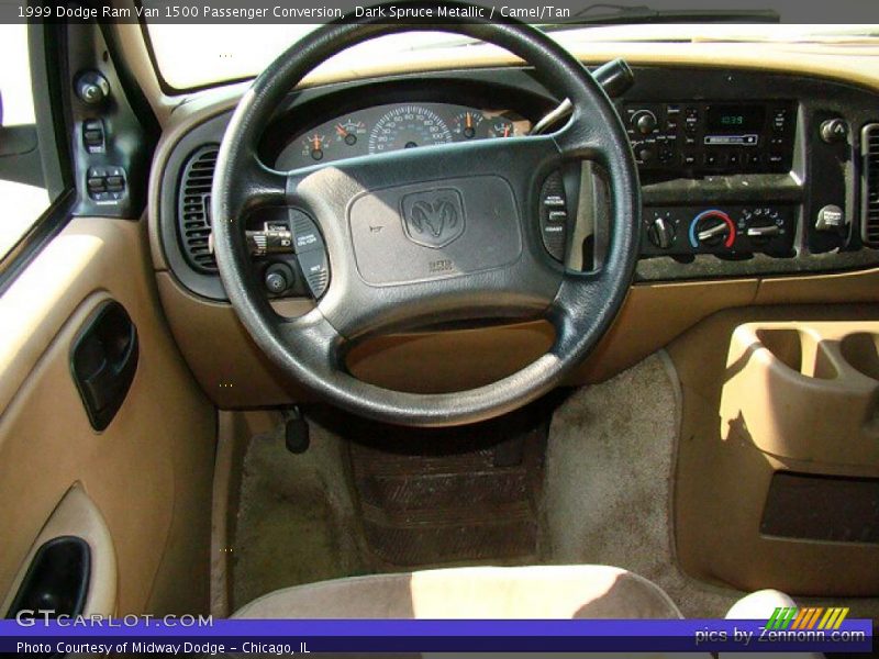 Dark Spruce Metallic / Camel/Tan 1999 Dodge Ram Van 1500 Passenger Conversion