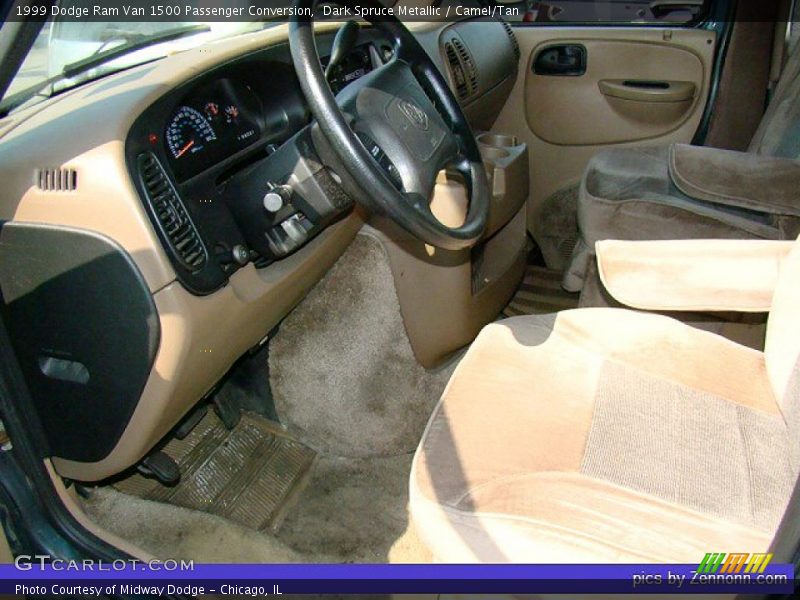 Dark Spruce Metallic / Camel/Tan 1999 Dodge Ram Van 1500 Passenger Conversion