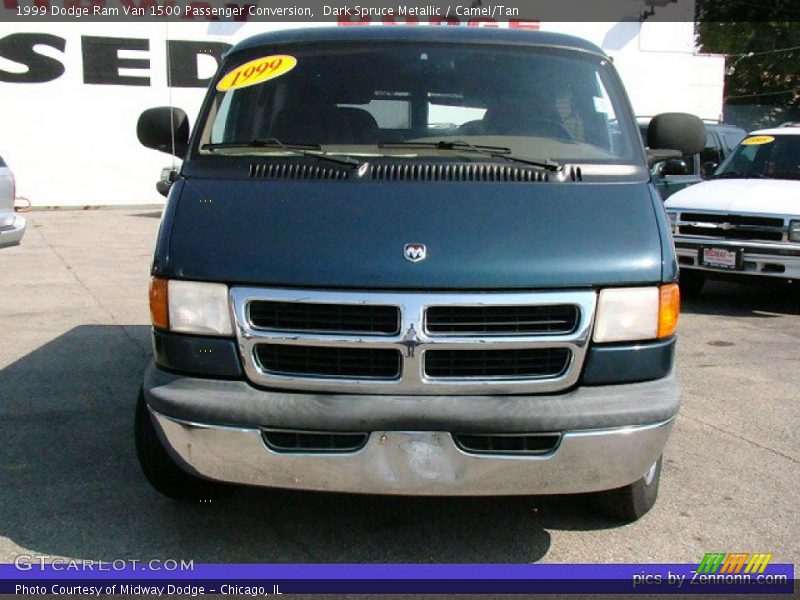 Dark Spruce Metallic / Camel/Tan 1999 Dodge Ram Van 1500 Passenger Conversion