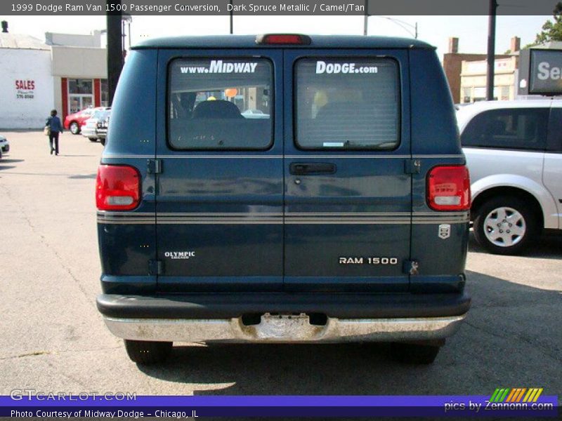 Dark Spruce Metallic / Camel/Tan 1999 Dodge Ram Van 1500 Passenger Conversion