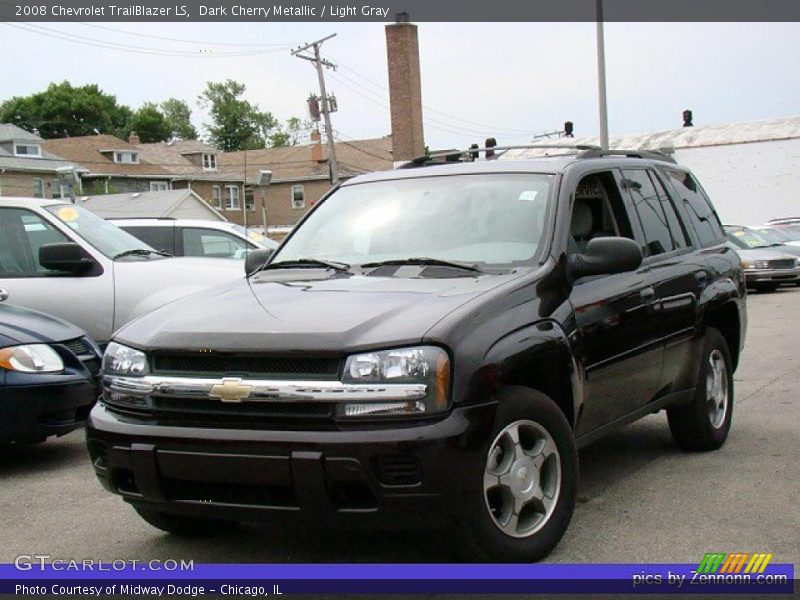 Dark Cherry Metallic / Light Gray 2008 Chevrolet TrailBlazer LS