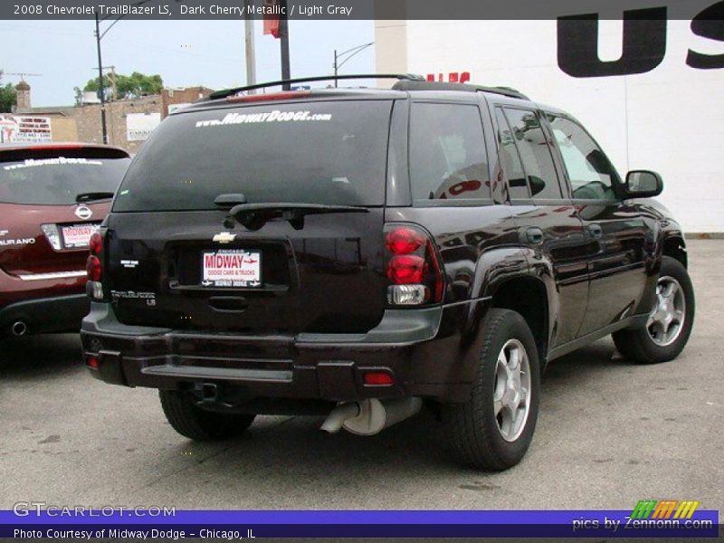 Dark Cherry Metallic / Light Gray 2008 Chevrolet TrailBlazer LS