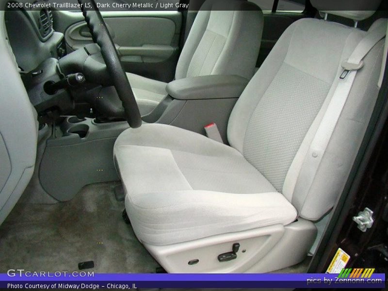 Dark Cherry Metallic / Light Gray 2008 Chevrolet TrailBlazer LS