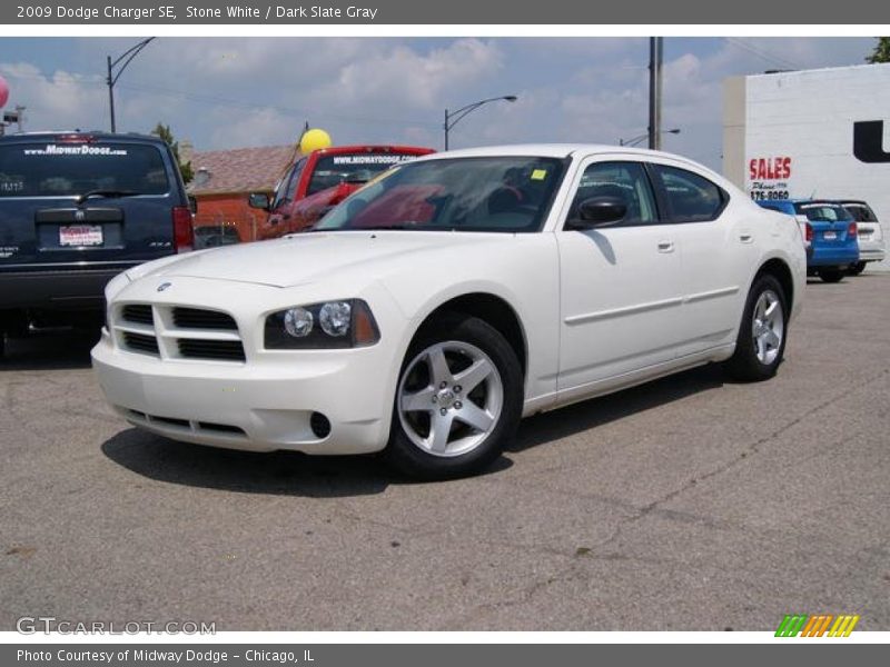 Stone White / Dark Slate Gray 2009 Dodge Charger SE