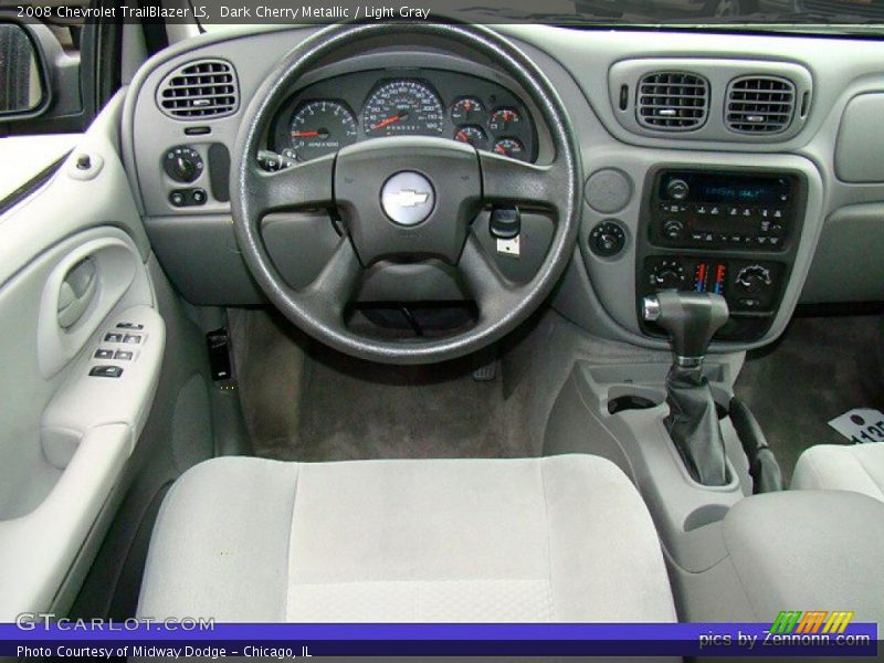 Dark Cherry Metallic / Light Gray 2008 Chevrolet TrailBlazer LS