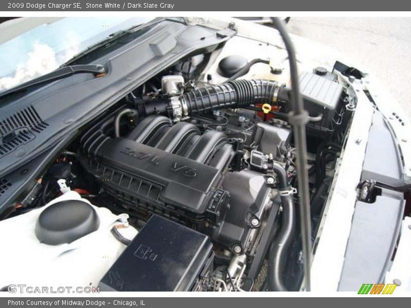 Stone White / Dark Slate Gray 2009 Dodge Charger SE