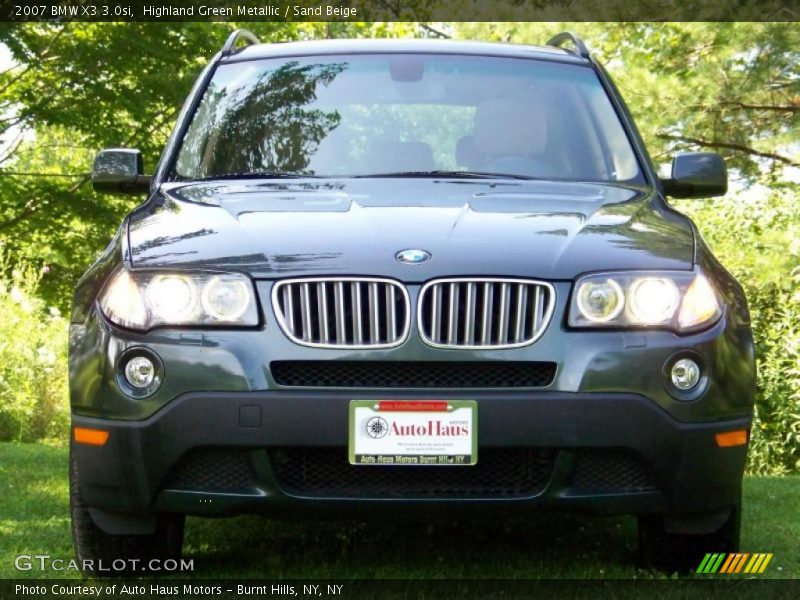 Highland Green Metallic / Sand Beige 2007 BMW X3 3.0si