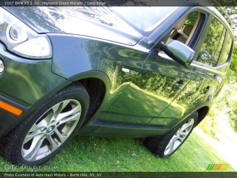 Highland Green Metallic / Sand Beige 2007 BMW X3 3.0si