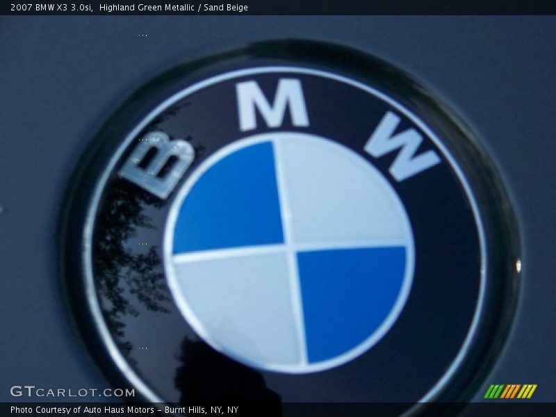 Highland Green Metallic / Sand Beige 2007 BMW X3 3.0si