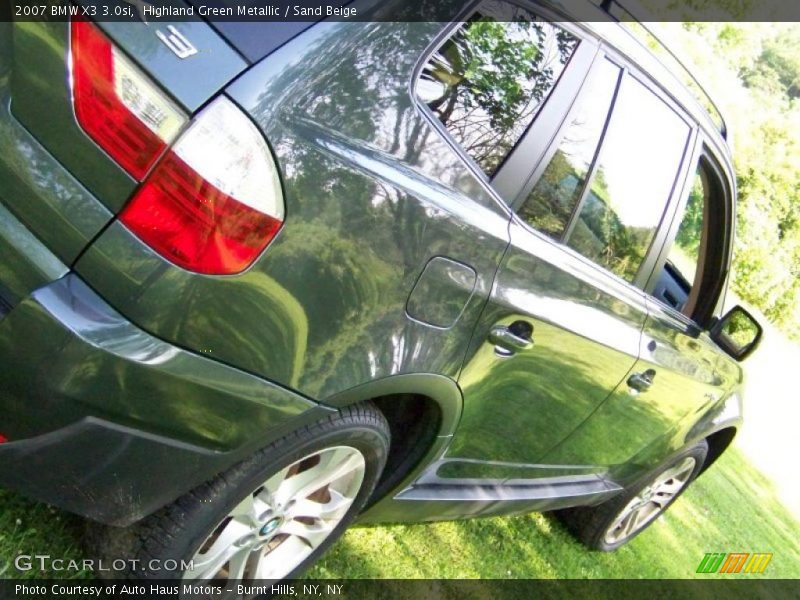 Highland Green Metallic / Sand Beige 2007 BMW X3 3.0si