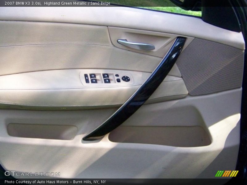 Highland Green Metallic / Sand Beige 2007 BMW X3 3.0si