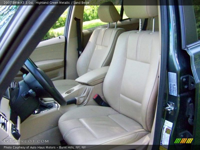 Highland Green Metallic / Sand Beige 2007 BMW X3 3.0si