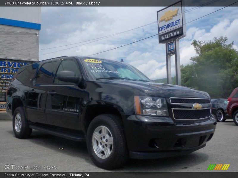 Black / Ebony 2008 Chevrolet Suburban 1500 LS 4x4