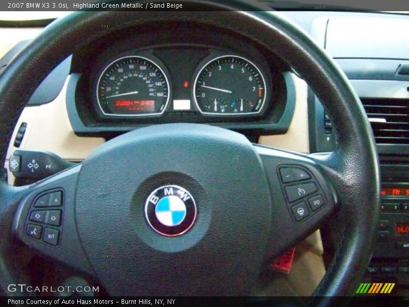 Highland Green Metallic / Sand Beige 2007 BMW X3 3.0si