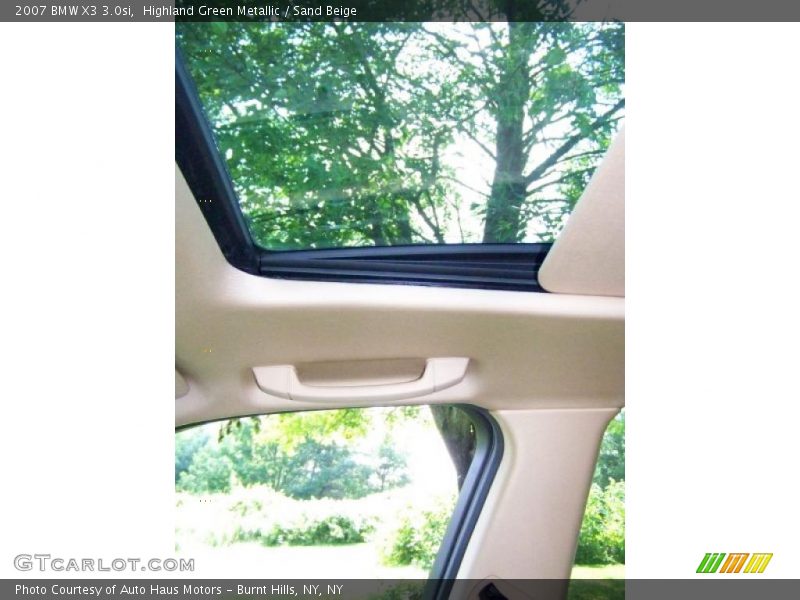 Highland Green Metallic / Sand Beige 2007 BMW X3 3.0si