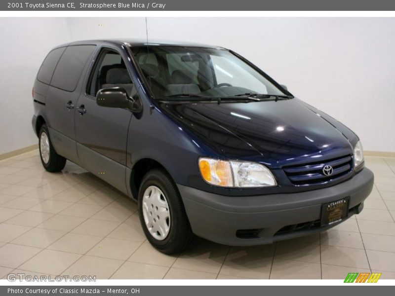 Stratosphere Blue Mica / Gray 2001 Toyota Sienna CE