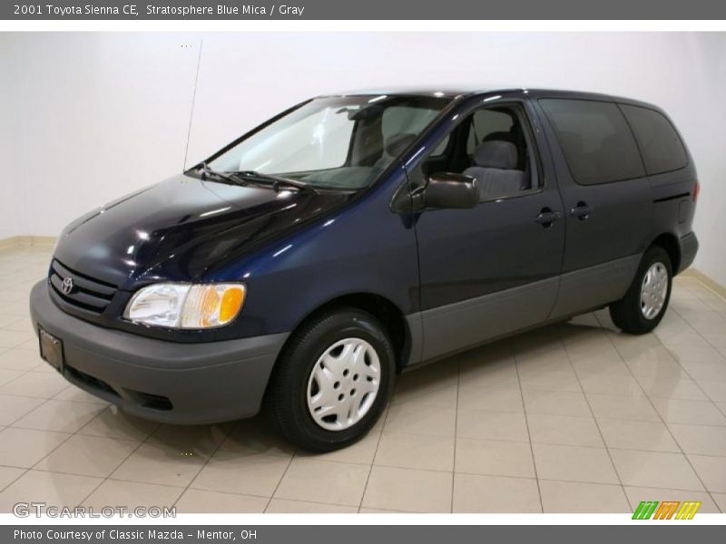 Stratosphere Blue Mica / Gray 2001 Toyota Sienna CE