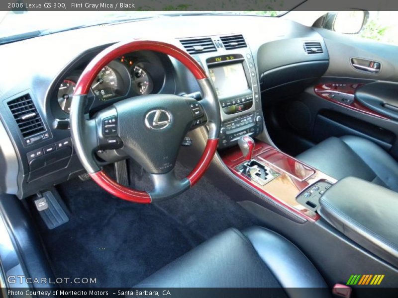 Flint Gray Mica / Black 2006 Lexus GS 300