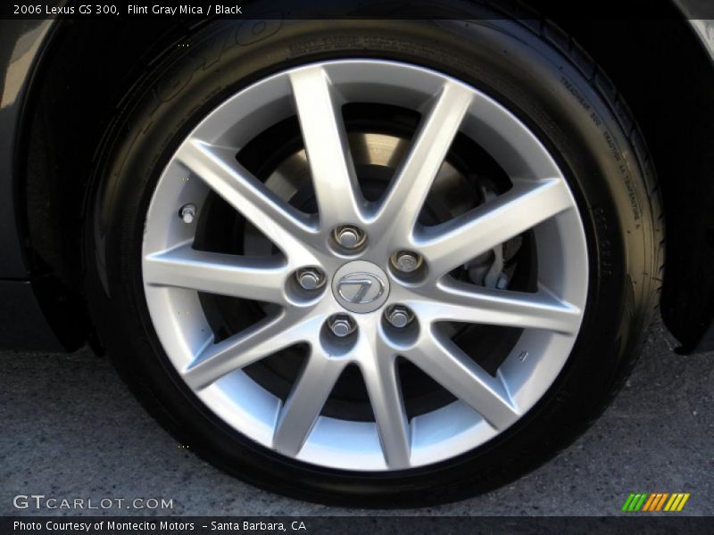 Flint Gray Mica / Black 2006 Lexus GS 300