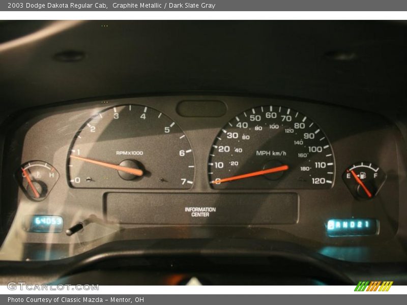 Graphite Metallic / Dark Slate Gray 2003 Dodge Dakota Regular Cab